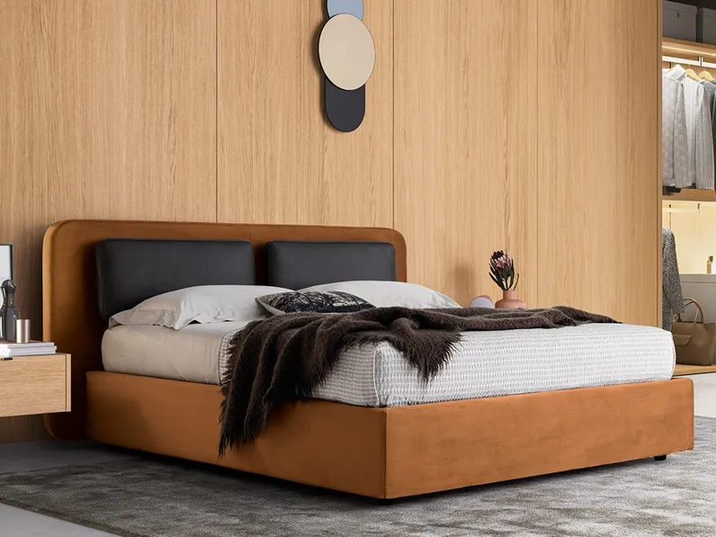 Letto in tessuto imbottito Echo di Kico