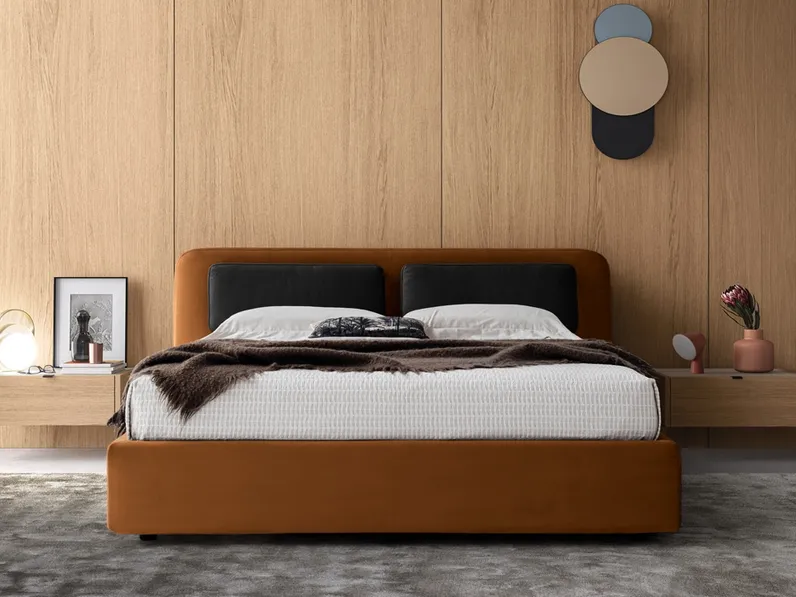 Letto in tessuto imbottito Echo di Kico
