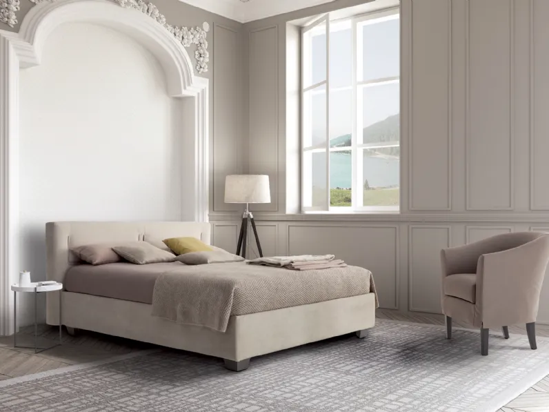 Letto in tessuto imbottito Eclisse di Confort Line