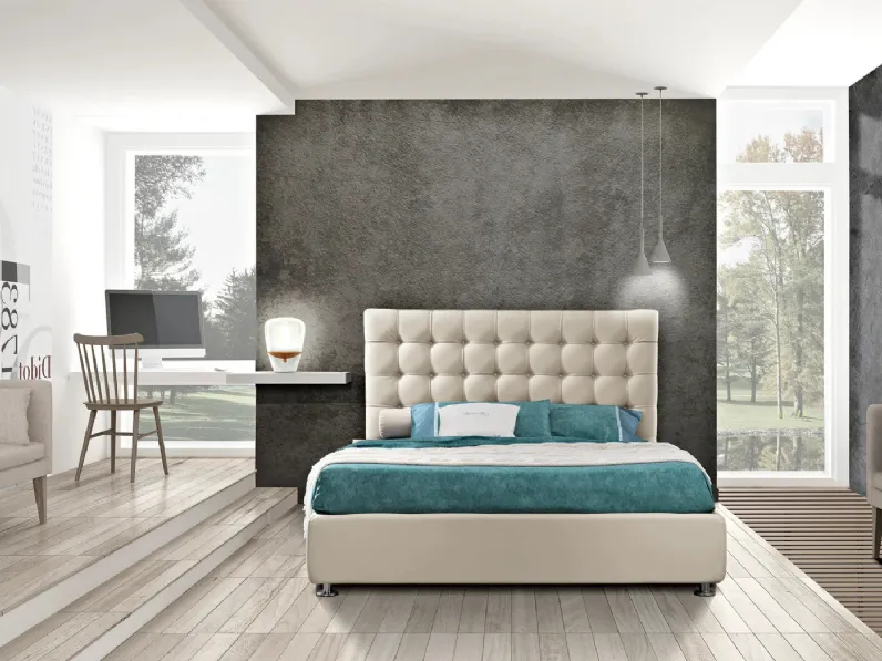 Letto in tessuto Eden Alto di Artigianaletti