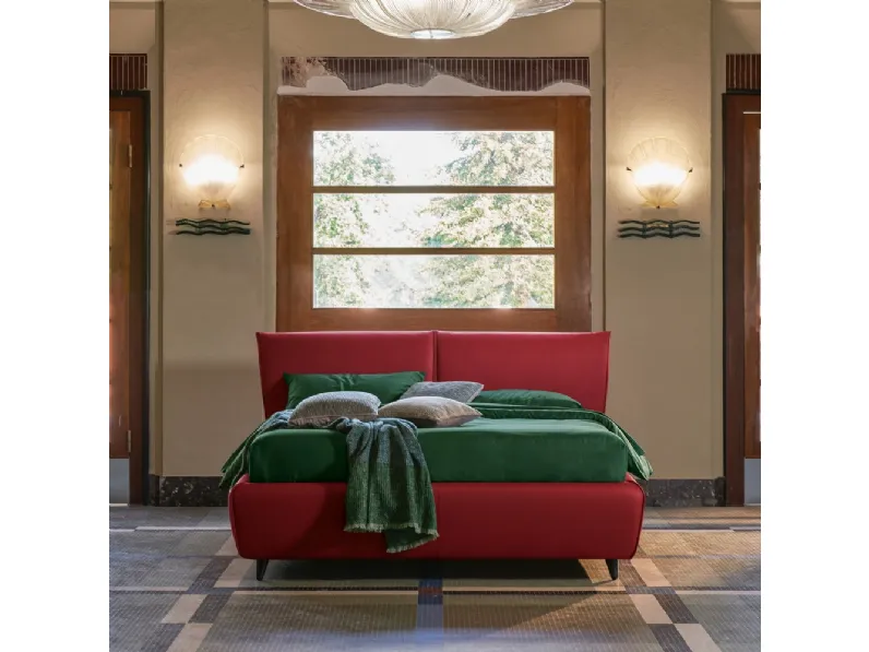 Letto Edward in pelle di Dorelan Letti