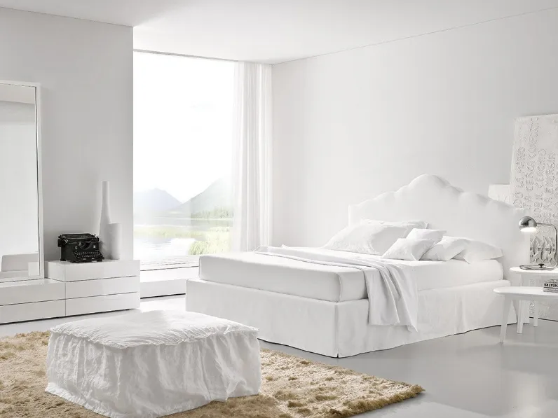 Letto Elettra con box contenitore di Duomo Design