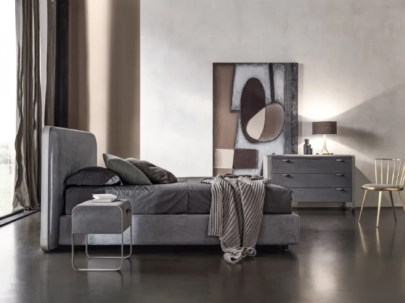 Letto in tessuto con contenitore Elvis di Cantori