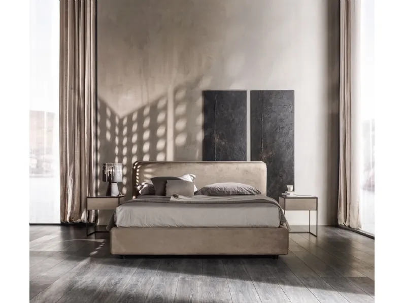 Letto in tessuto con contenitore Elvis di Cantori
