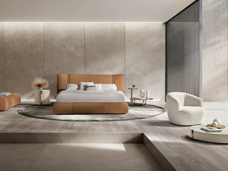 Letto in pelle Ember di Max Divani