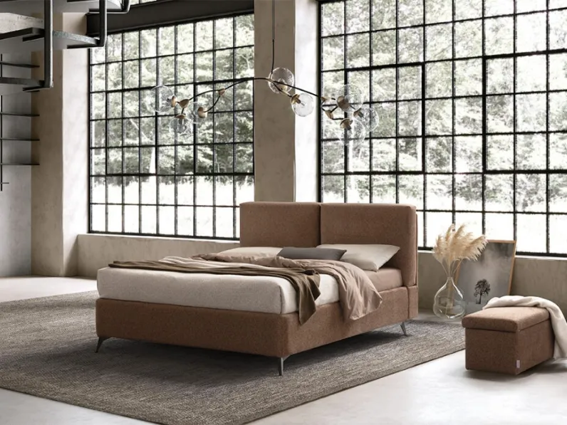 Letto Enea 24 in tessuto imbottito di Stilfar Italia