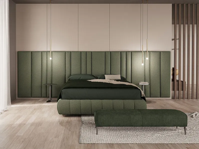 Letto imbottito Euclide di Novaluna