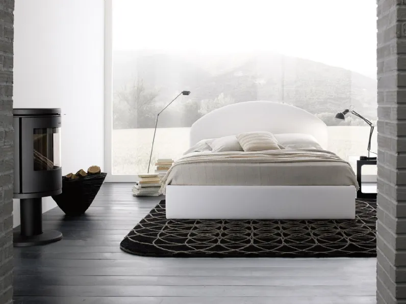 Letto con testiera Soft di Fabbri Salotti