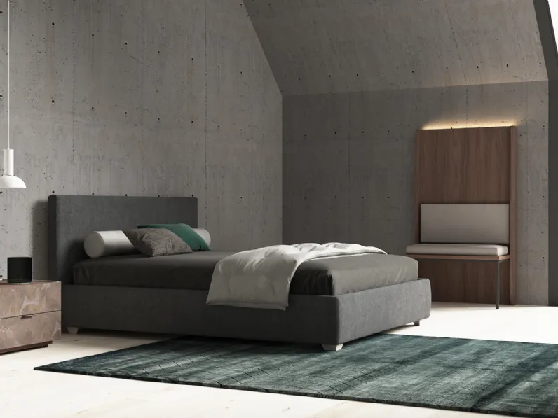 Letto matrimoniale in tessuto Duke di Favero