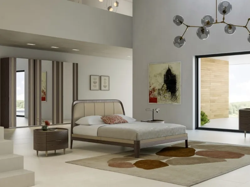 Letto matrimoniale con testiera Jacqueline di Fazzini