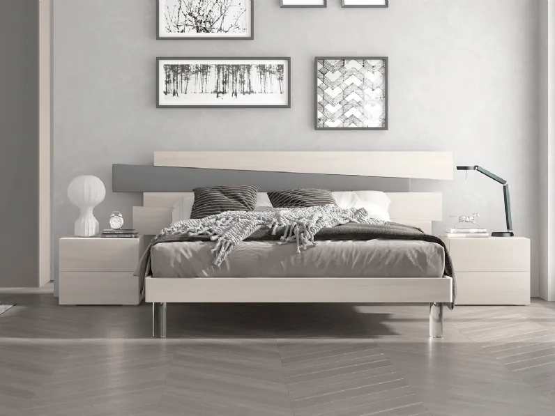 Letto matrimoniale con testiera Tetris di Felver