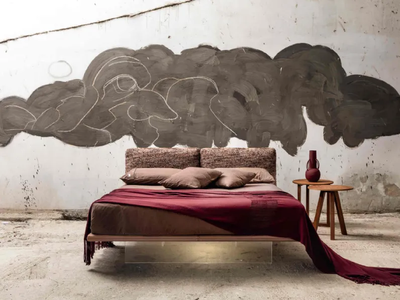 Letto con testiera imbottita Filo 2 di Veneran