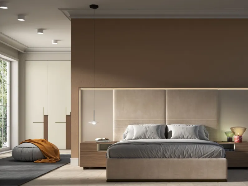 Letto Frame con boiserie di Fimes