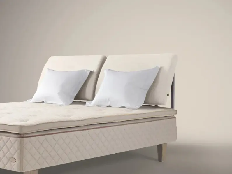 Letto con testiera imbottita Flex di Duxiana