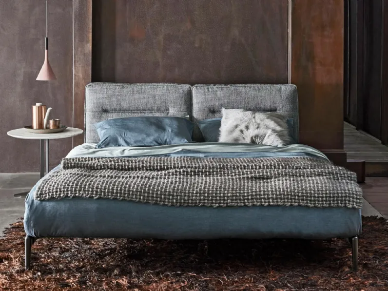 Letto in tessuto imbottito Adda di Flexform