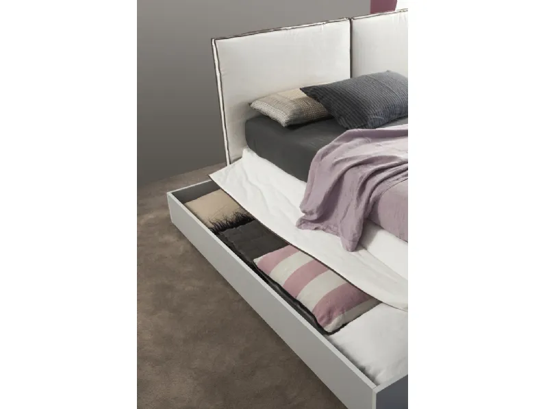 Letto con contenitore Space di Flexteam