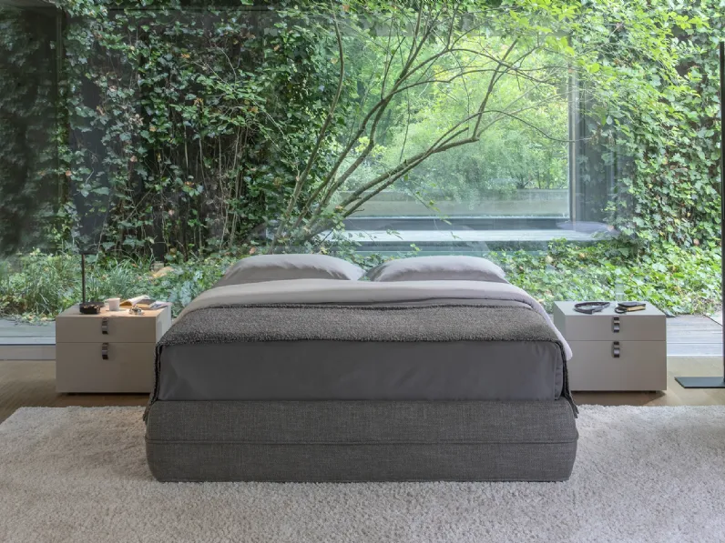 Letto in tessuto Mandarine Sommier di Flou