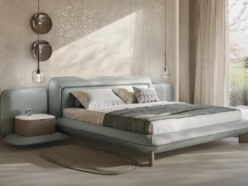 Letto in pelle Flow di Natuzzi