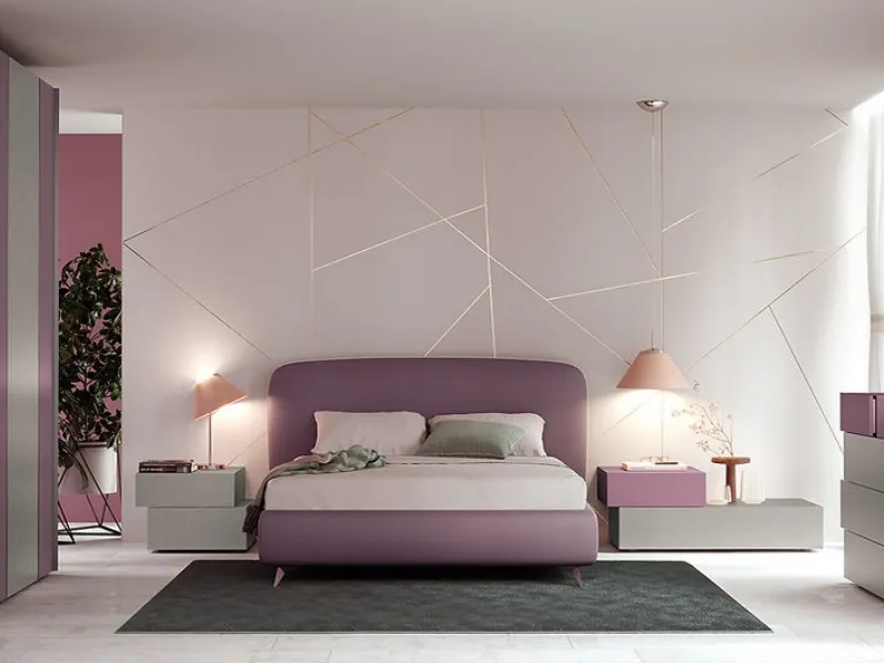 Letto in tessuto Dan di Foresi Mobili