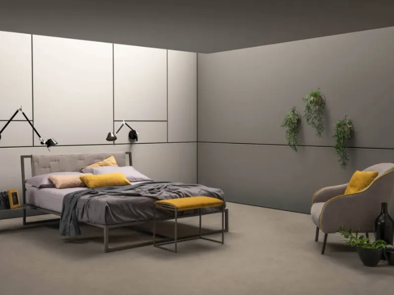 Letto matrimoniale con testiera Frame di Bside