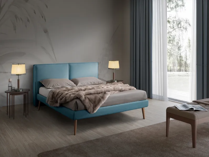 Letto Garland Slim in tessuto imbottito di San Lorenzo