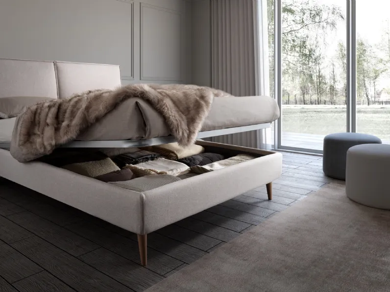 Letto Garland Twenty in tessuto con box contenitore di San Lorenzo