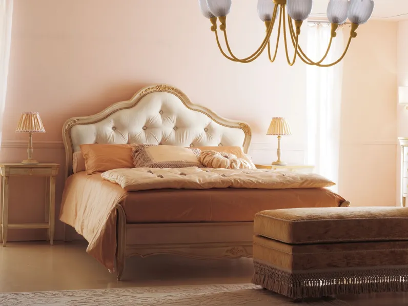 Letto classico con testiera imbottita Gemma di Cortezari