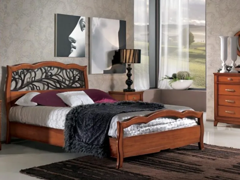 Letto Giorgia art 3101 in Noce biondo di Padovani Mobili