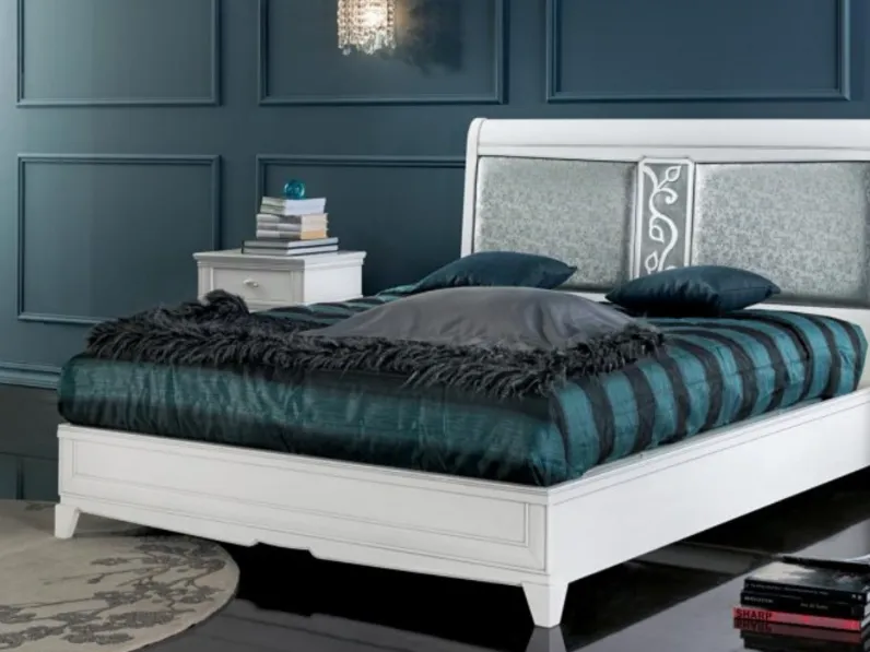 Letto Giorgia art 3155 con testiera imbottita di Padovani Mobili