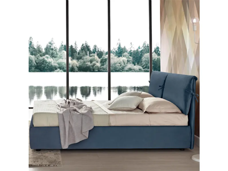 Letto Giorgia con box contenitore di Susan imbottiti