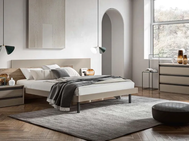 Letto matrimoniale moderno con testiera Ravel GL 18 di Marka Total Living