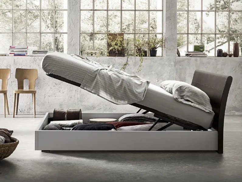 Letto con testiera in ecopelle Gordon di Abitare Mobilstella