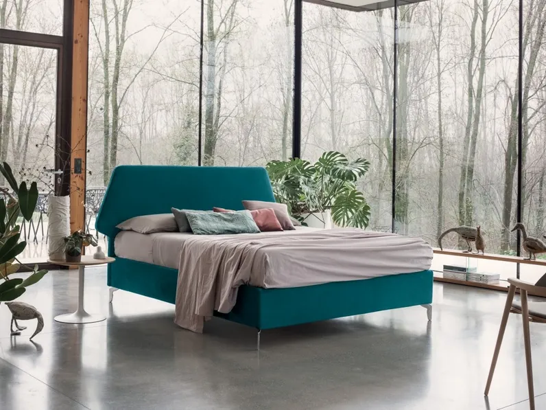 Letto in tessuto imbottito Greta di B form's