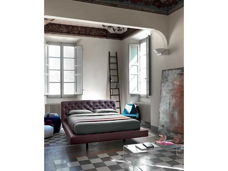 Letto di design in pelle Henry di Bontempi Letti Design
