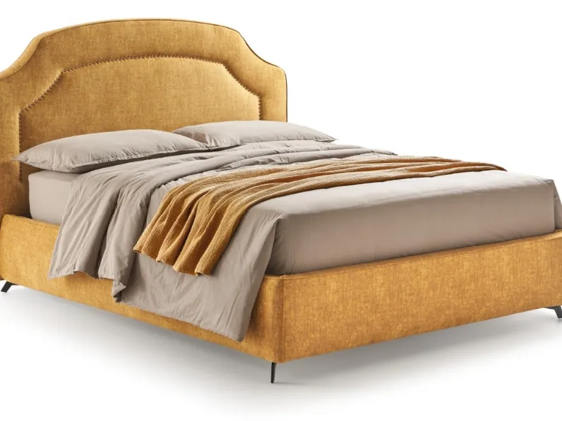 Letto Hermes in tessuto imbottito di Hoppla
