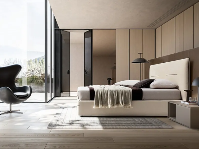 Letto Horizon in tessuto imbottito di Ennerev