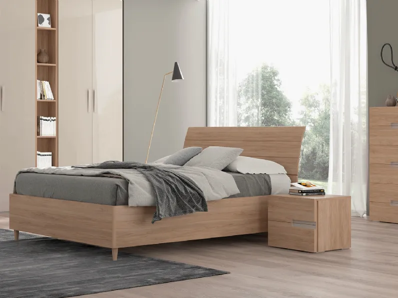 Letto matrimoniale con testiera Hugo di Felver