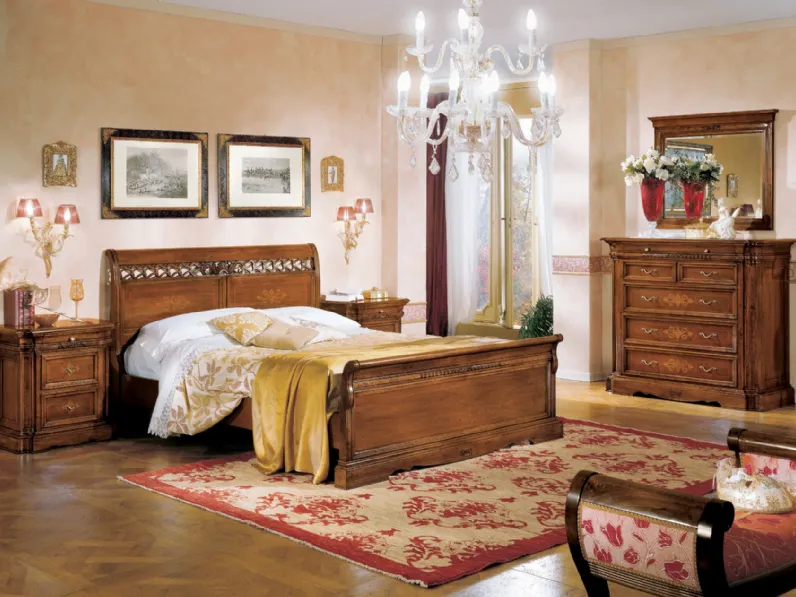 Letto classico in legno I Dogi di Venezia 01 di Euromobili