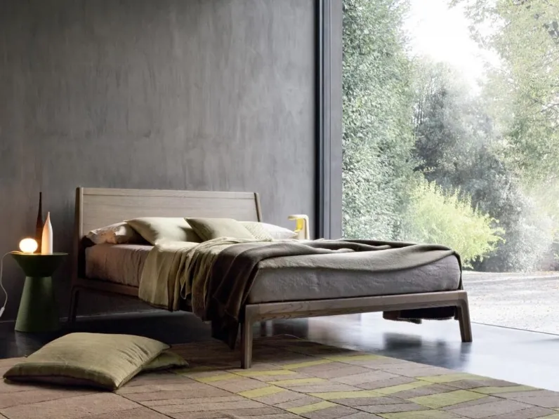 Letto con testiera in legno Impronta di Giellesse