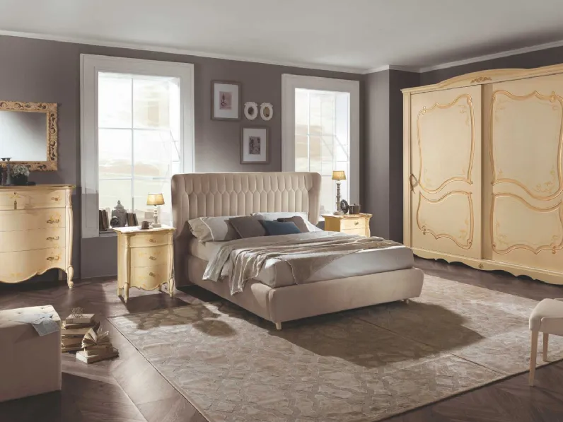 Letto in tessuto con contenitore Iris di Euro Design