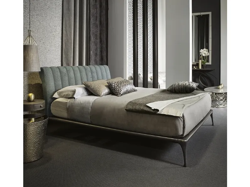 Letto con testiera trapuntata Iseo di Cantori