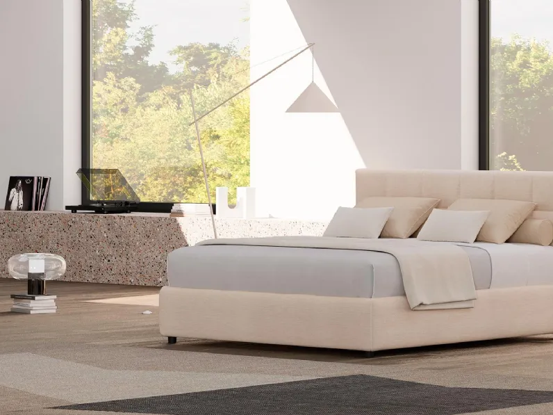 Letto moderno con testiera trapuntata Joy di Divaletti Home