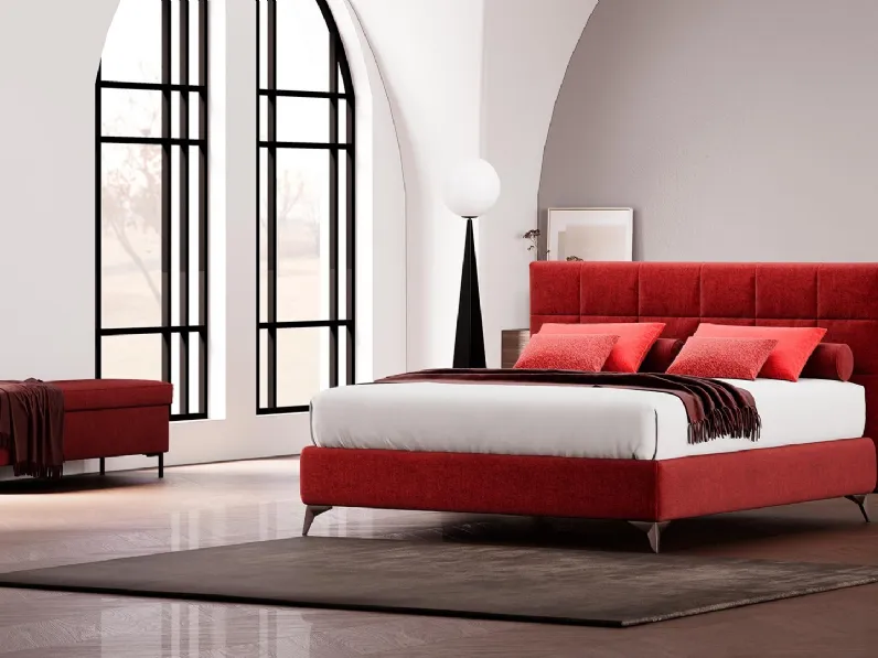 Letto moderno con testiera trapuntata Joy di Divaletti Home