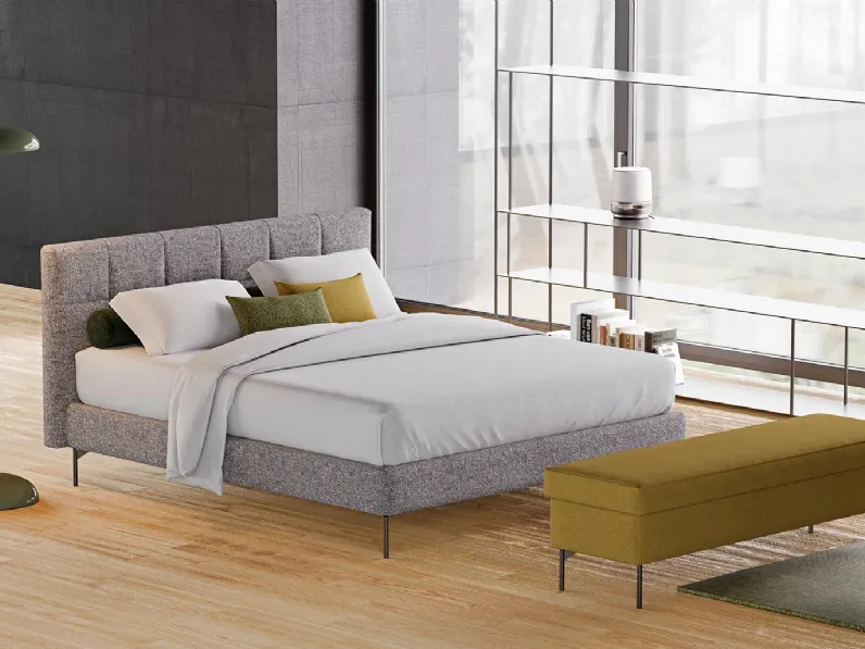 Letto moderno con testiera trapuntata Joy di Divaletti Home