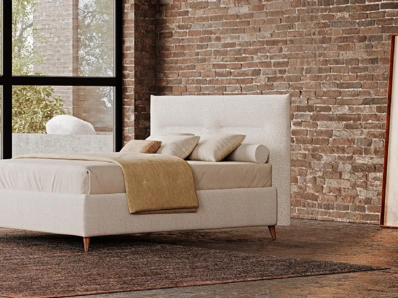 Letto in tessuto imbottito Ken di Divaletti Home