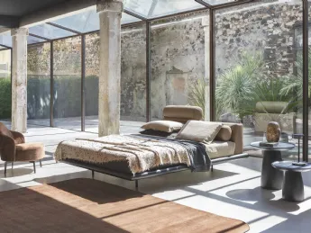 Letto Kite in pelle di Flexteam