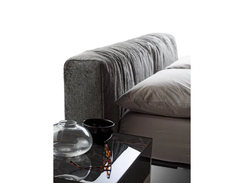 Letto con testiera imbottita Steel 1762 di Lago