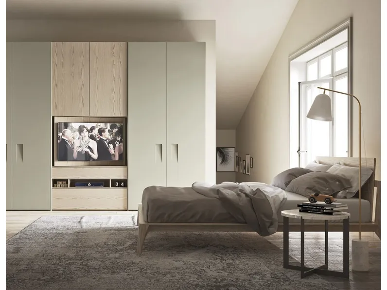 Letto moderno in legno con testiera Lauren di Ballancin