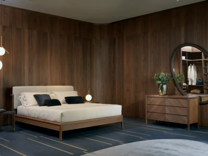 Letto Leonardo in tessuto imbottito di Arte Brotto