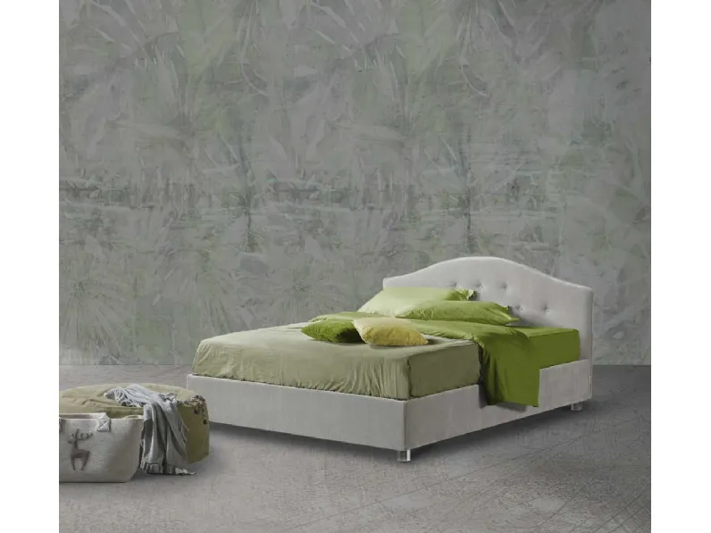 Letto con testiera sagomata Antares di Lettissimi